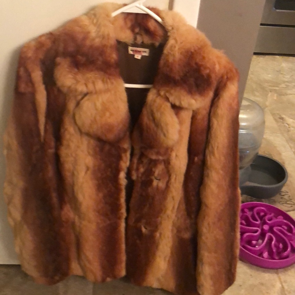 Vintage rabbit fur jacket
